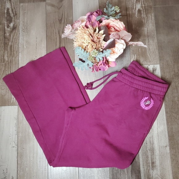 PINK Victoria's Secret High Waist Flared Ivy Fleece Sweatpants Women's Large EUC - Picture 10 of 16